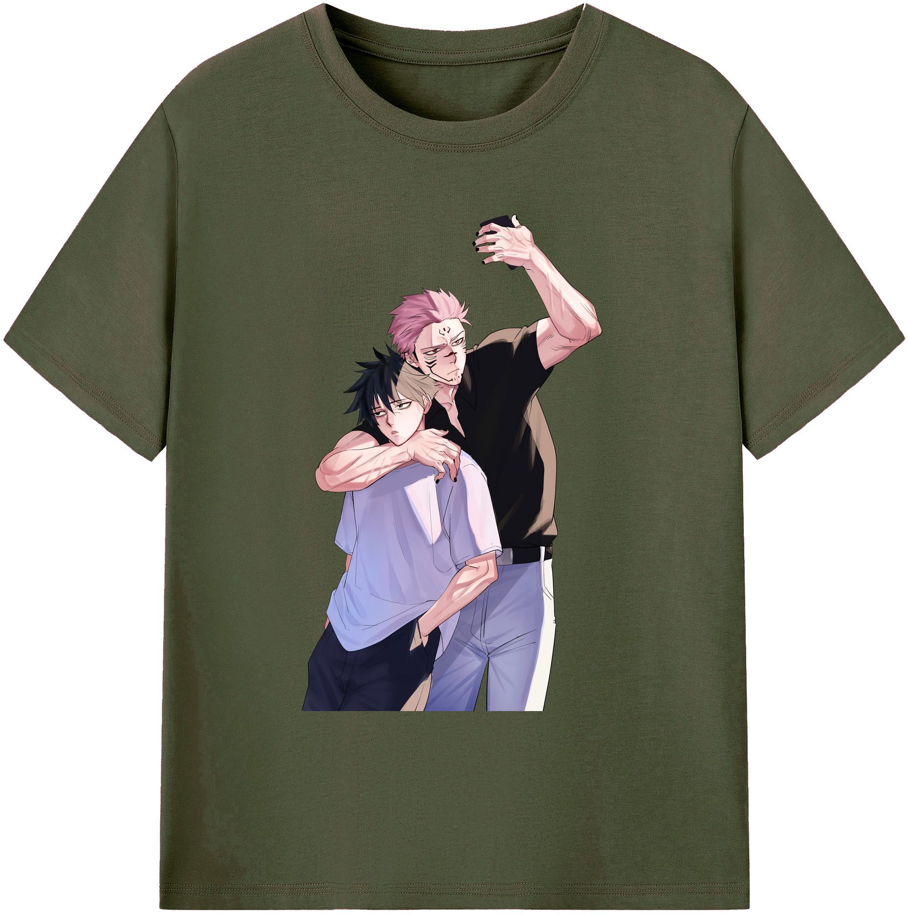 （画像用） 呪術廻戦 Jujutsu Kaisen 綿100％ メンズ半袖Tシャツ｜肌触りやわらか＆通気性